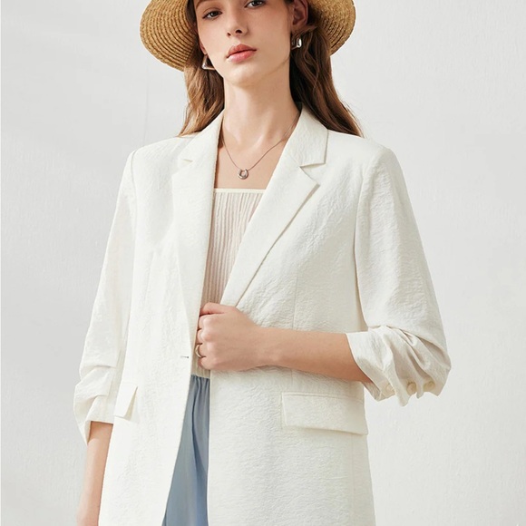 Button blazer silk - Picture 2 of 3